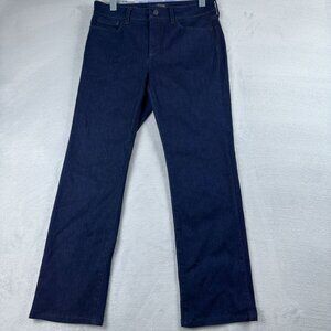 NYDJ Marilyn Straight Jeans Women's Size 8 Dark Wash Mid Rise Denim Blue